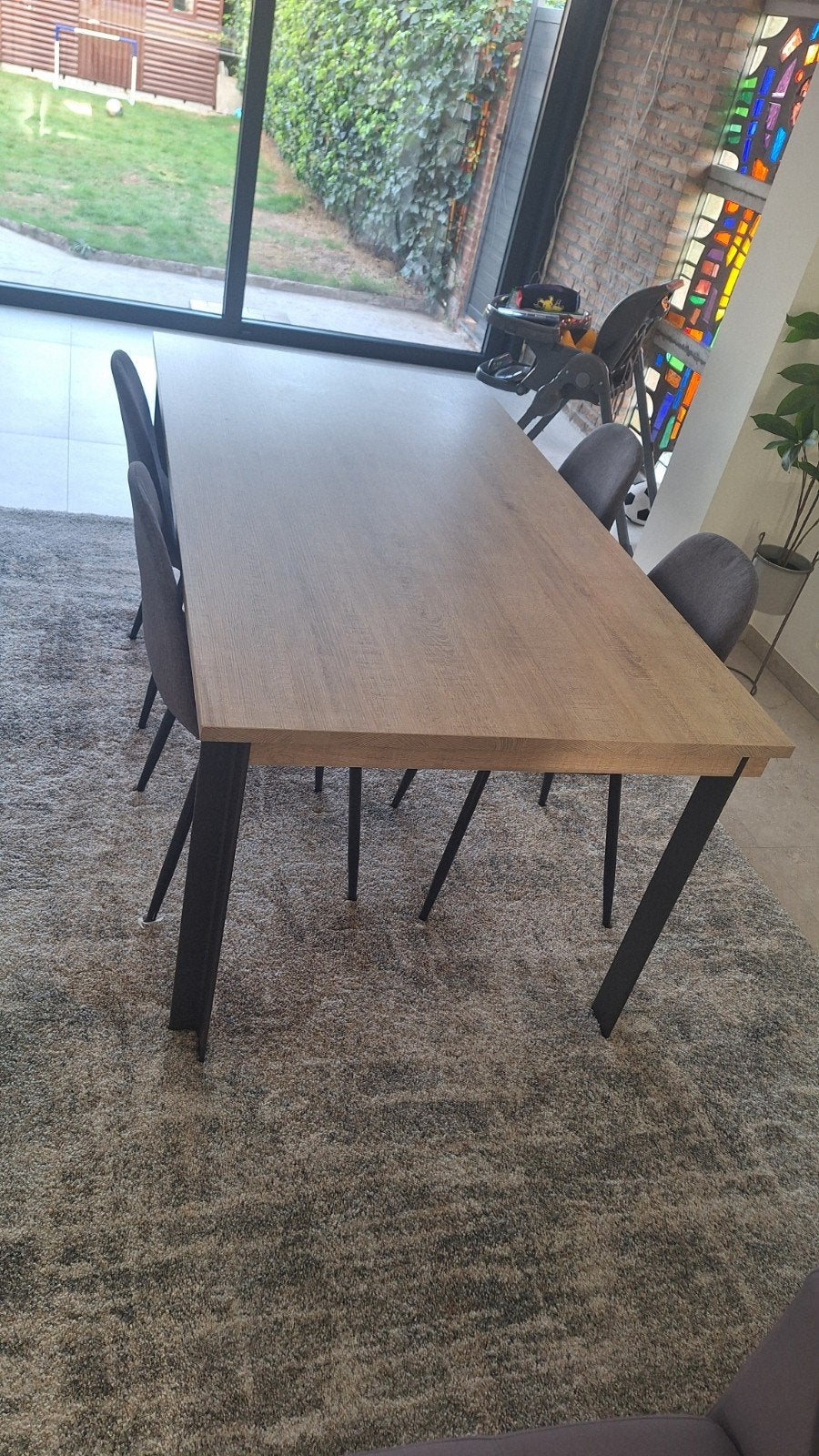 Table à manger + 4 chaises, Maison & Meubles, Enlèvement