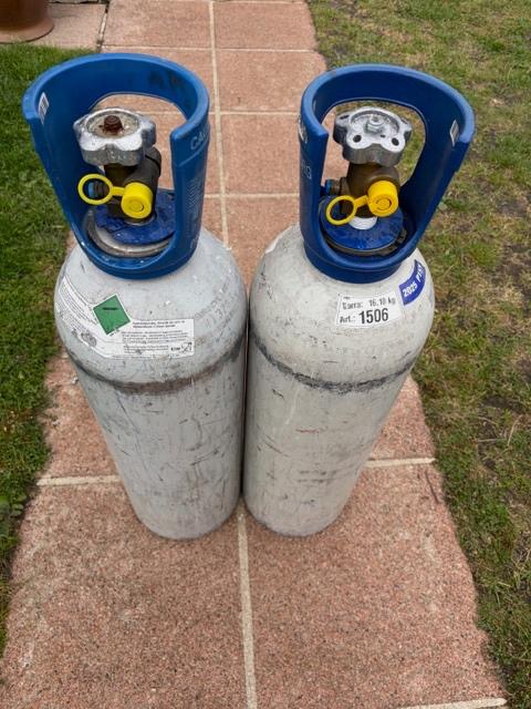 2 Volle CO2 flessen voor biertap.( Koolzuurhouden gas ), Ophalen, Nieuw