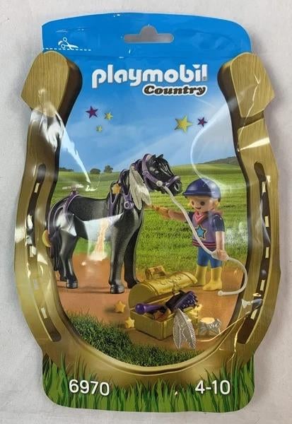 Playmobil Country 6970 Pony Sterretje Met Verzorger Nieuw, Verzenden, Zo goed als nieuw, Los Playmobil