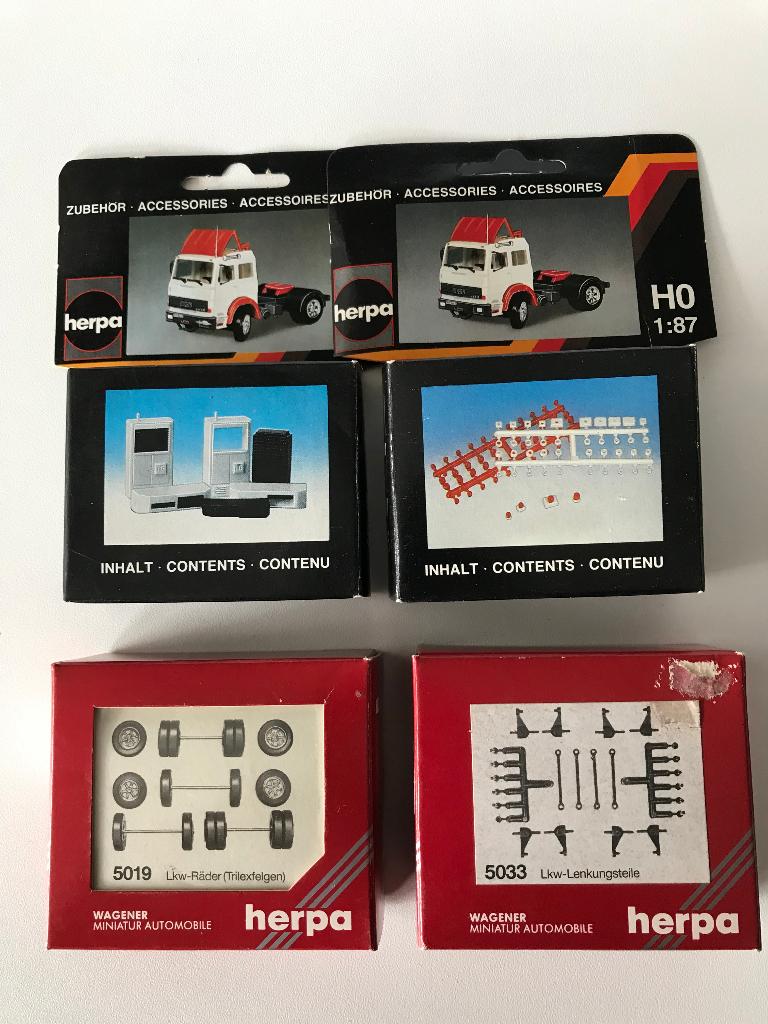 ACCESSOIRES VOOR VRACHTWAGENS - 4 DOZEN - HERPA - 1:87, Verzenden, Nieuw, Bus of Vrachtwagen, Herpa