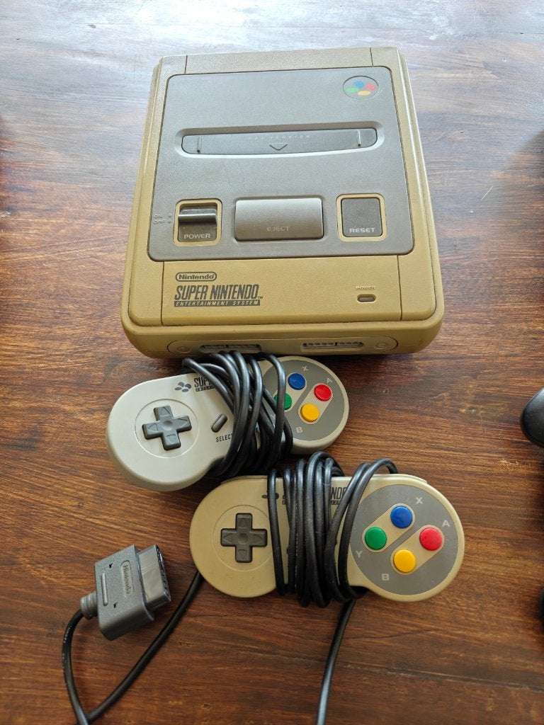 Super Nintendo SNES + Games, 2 spelers, Ophalen, Gebruikt, Vanaf 7 jaar