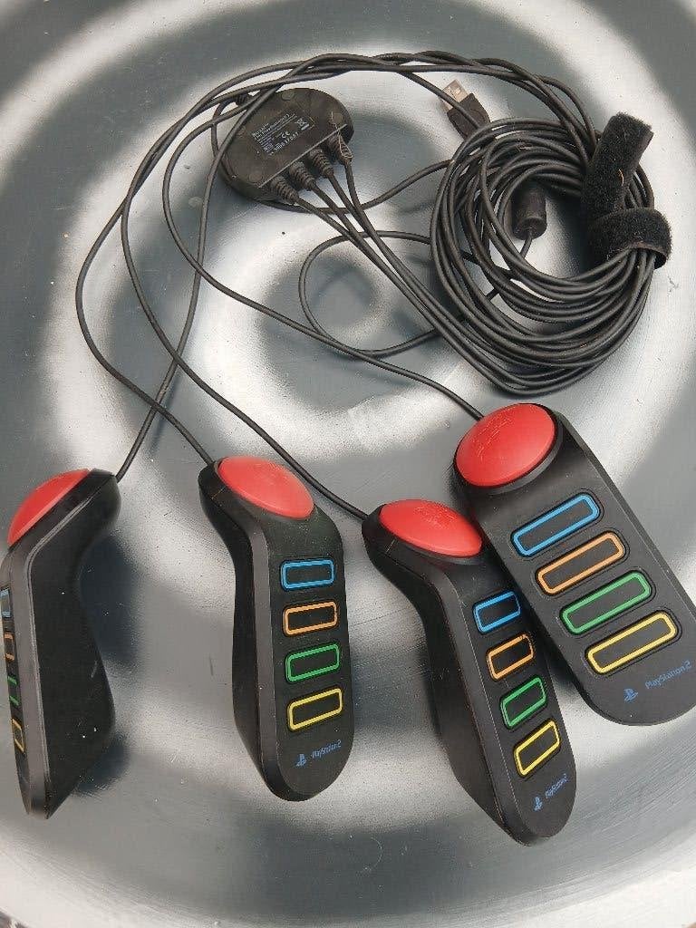 Playstation accessoires - Buzz quiz antwoordknoppen, Consoles de jeu & Jeux vidéo, Enlèvement ou Envoi, Utilisé, Contrôleur, PlayStation 2