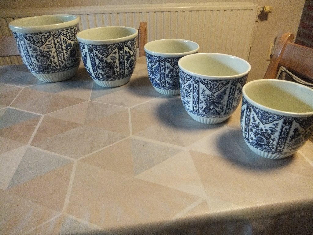 delfs blauwe bloempotten, Ophalen of Verzenden