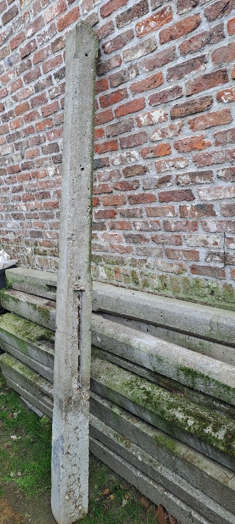 Betonnen afsluiting, Tuin en Terras, Ophalen, Gebruikt, 180 tot 250 cm, Palen