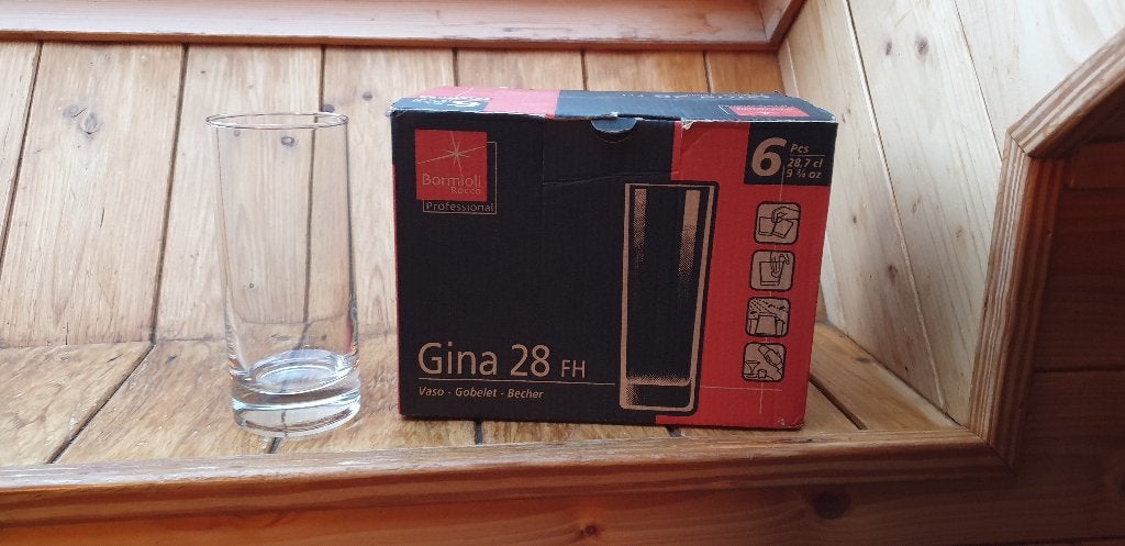 6 glazen , nieuw in doos, Ophalen of Verzenden, Nieuw, Glas, Glas of Glazen