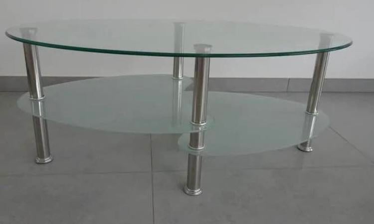Table basse en verre, Comme neuf, Verre, Enlèvement, 75 cm ou plus