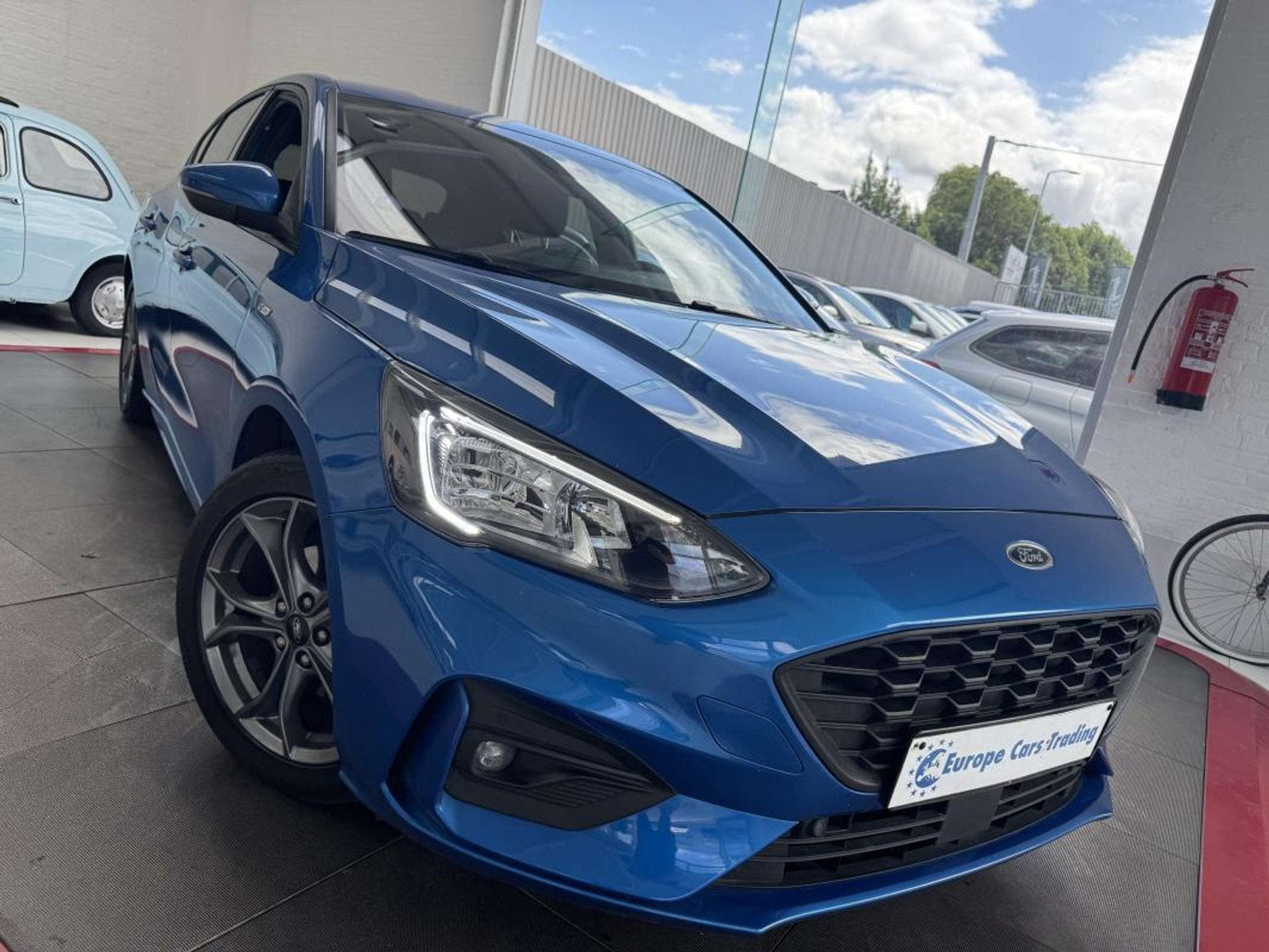 Ford Focus IV 1.0EcoBoost 155CH S&S MHEV Hybrid ST LINE PREM, Auto's, Focus, Gebruikt, Blauw, 155 pk