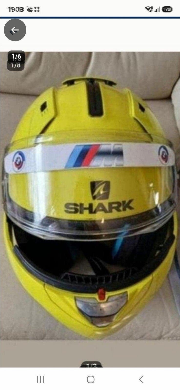 SHARK modulaire helm/zonnebril met pinlock Prijs 50 eu, Motoren, Ophalen, Tweedehands, L, Shark