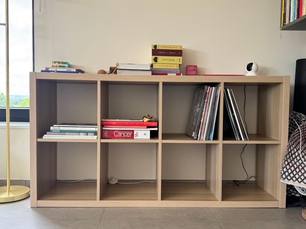 Étagère IKEA KALLAX 8 cases chêne blanchi - Très bon état, Maison & Meubles, Enlèvement, Comme neuf