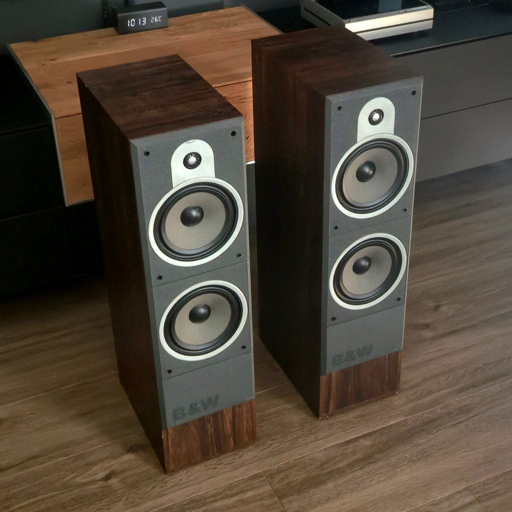B&W DM580 Bowers Wilkins vloerstaande speakers met grill, TV, Hi-fi & Vidéo, Enceintes, Utilisé, Enceinte colonne, 60 à 120 watts