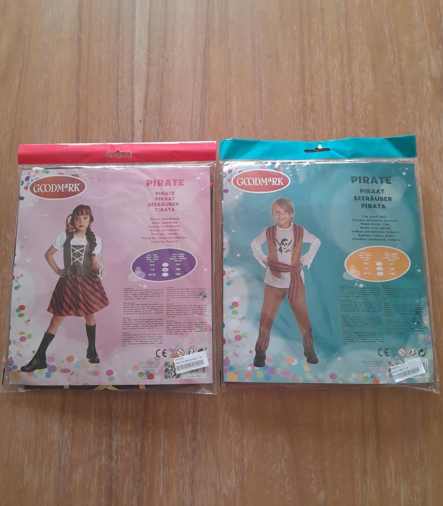 Piraten verkleedkleren 30 stuks, Kinderen en Baby's, Carnavalskleding en Verkleedspullen, Nieuw, Jongen of Meisje, 122 t/m 128
