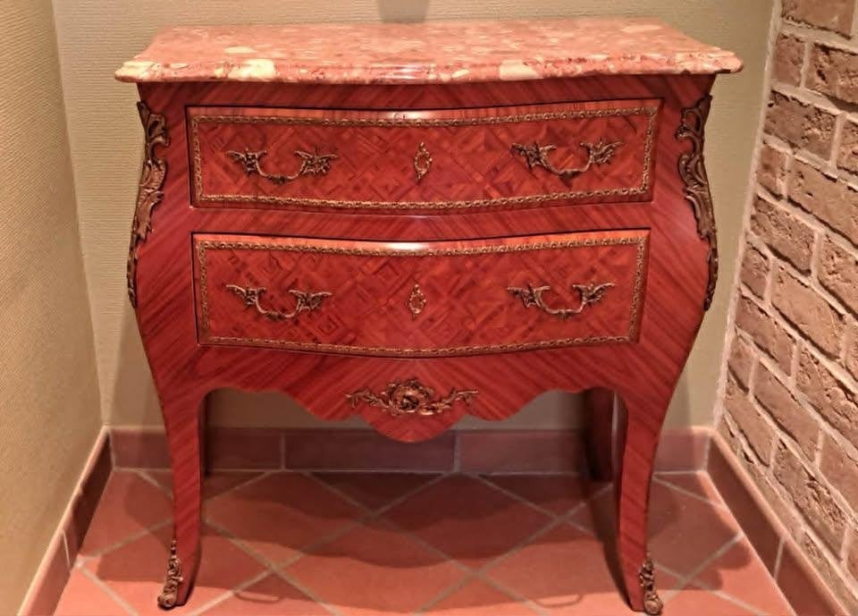 Commode Sauteuse à 2 tiroirs style Louis XV, Enlèvement