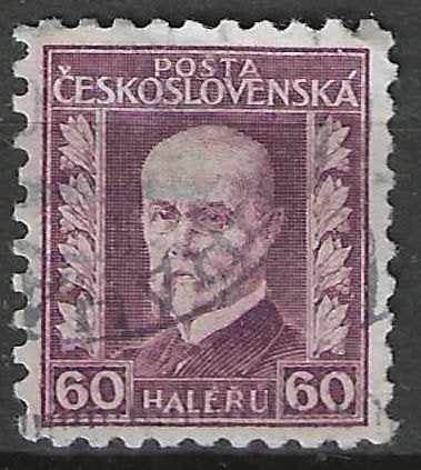 Tchécoslovaquie 1926/1928 - Yvert 214 - Masaryk (ST), Timbres & Monnaies, Timbres | Europe | Autre, Affranchi, Envoi