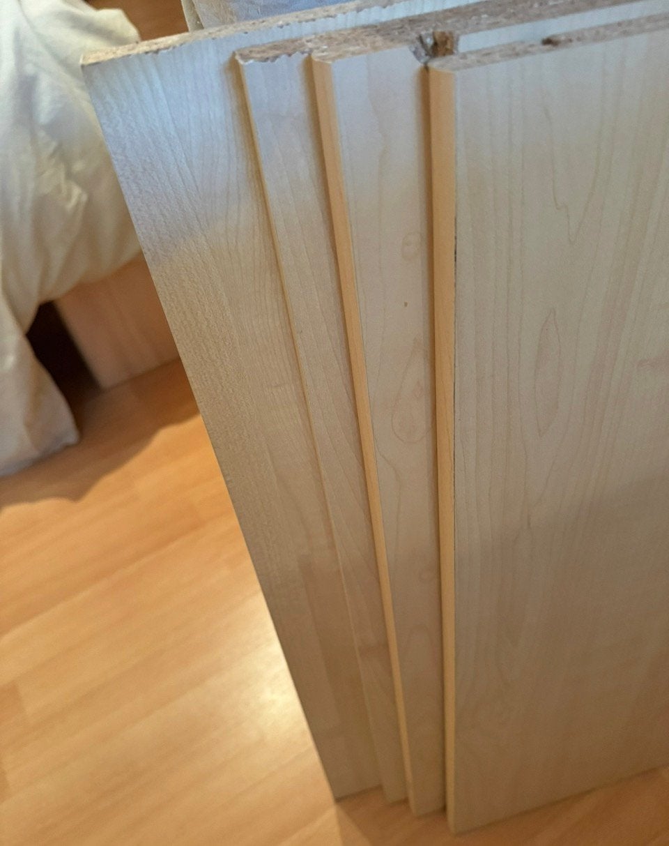 4 legbanken ik hout voor in kast, Ophalen, Zo goed als nieuw, Hout