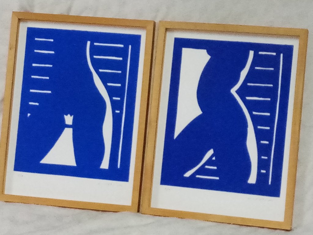 2 linogravures  de Josse Goffin « Le minou de Claire », Ophalen