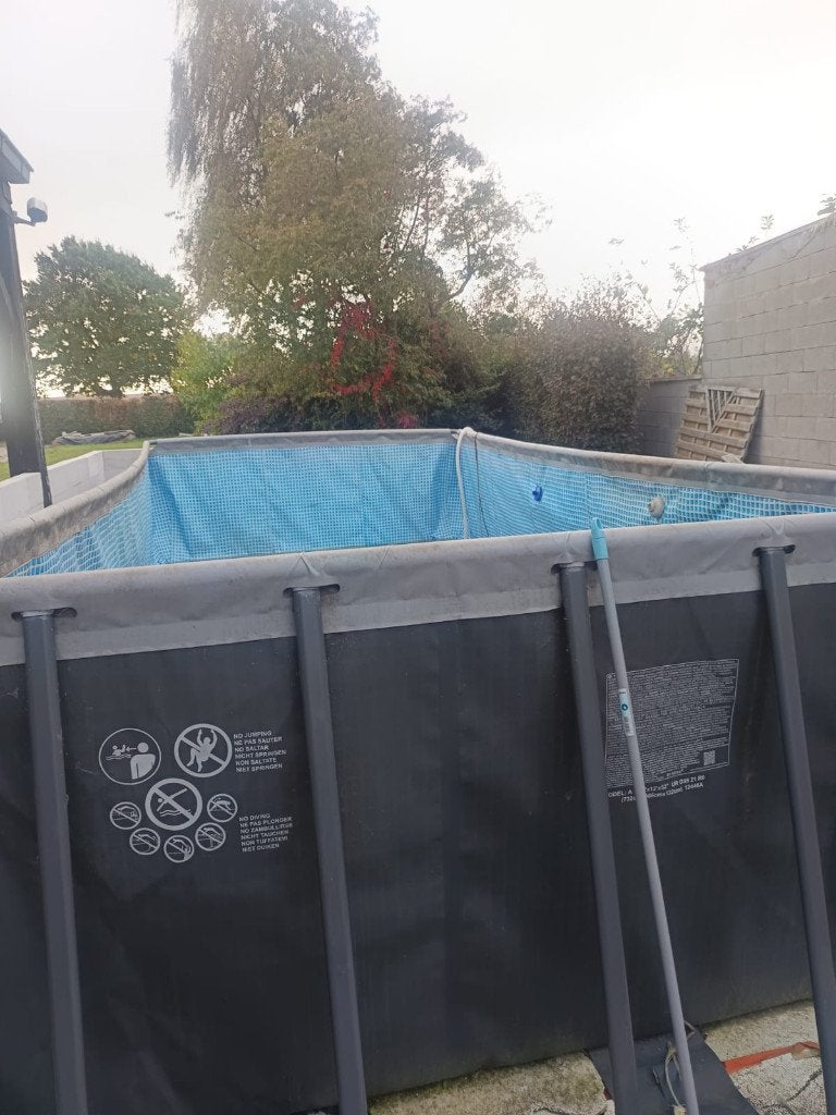Piscine hors 7 m / 3,5 m – Avec escalier, 300 cm ou plus, Enlèvement, Utilisé, 80 à 120 cm