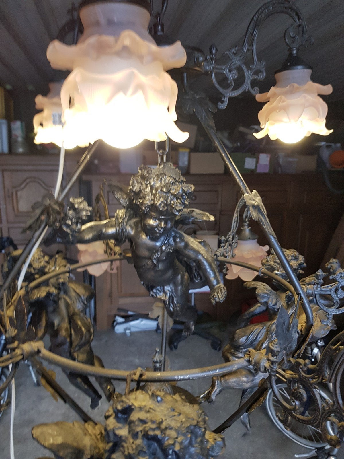 Engelen luster, Antiek en Kunst, Ophalen