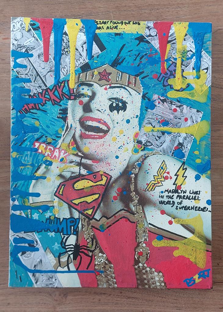 Pop Art Schilderij - WONDER POP NORMA, Ophalen of Verzenden