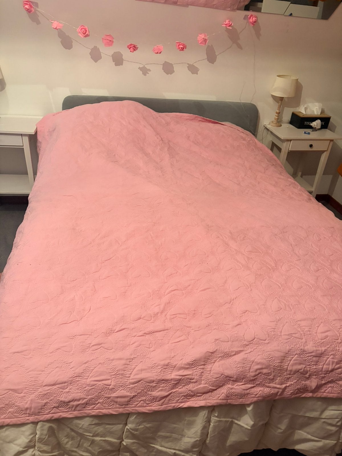 Lit 2 ou lit gris 1m40 gratuit ikea, Enlèvement, Comme neuf, Gris, IKEA