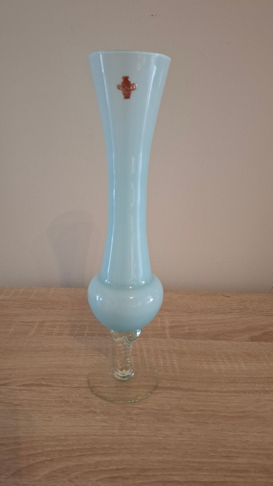 Vase soliflore en opaline bleu clair, Antiquités & Art, Enlèvement