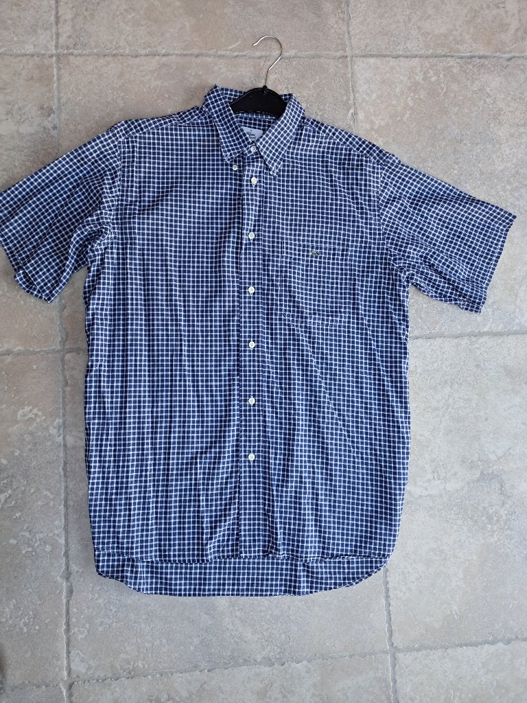 Merk Lacoste : ruitjes hemd mt Large, Kleding | Heren, Overhemden, Blauw, Lacoste, Ophalen of Verzenden, Halswijdte 41/42 (L)
