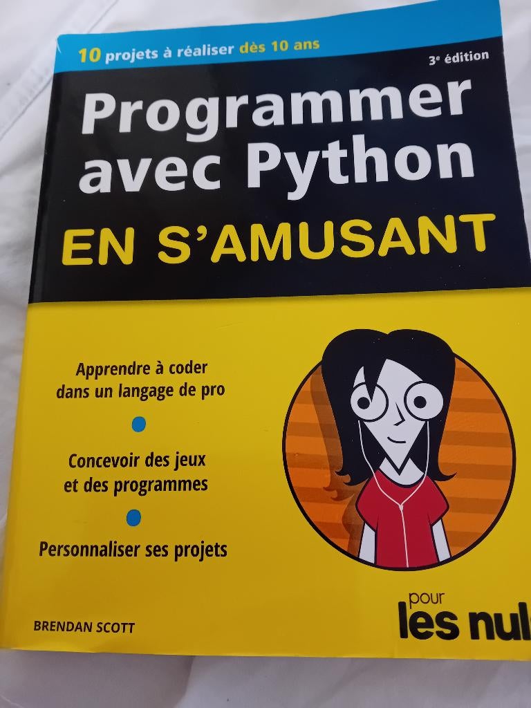 Livre programmer avec python en s amusant  pour les nuls, Livres, Enlèvement ou Envoi