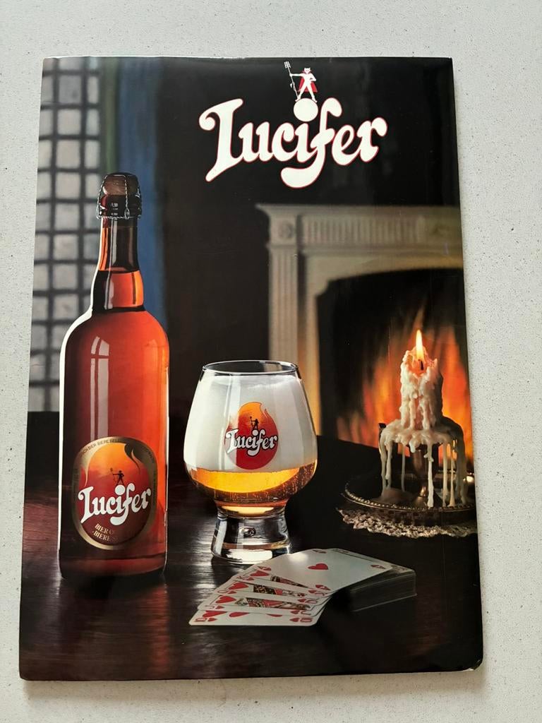 Panneau publicitaire en carton Lucifer, Enlèvement, Utilisé