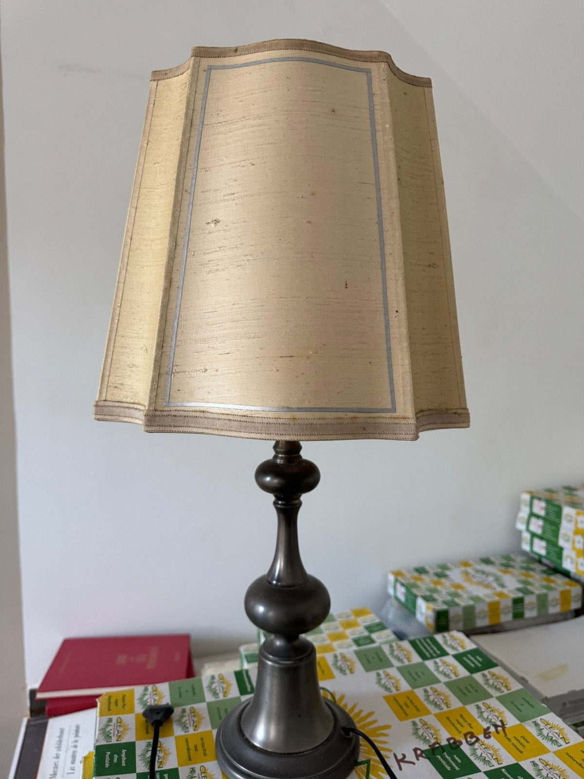 Tinnen staanlamp, Ophalen, Zo goed als nieuw