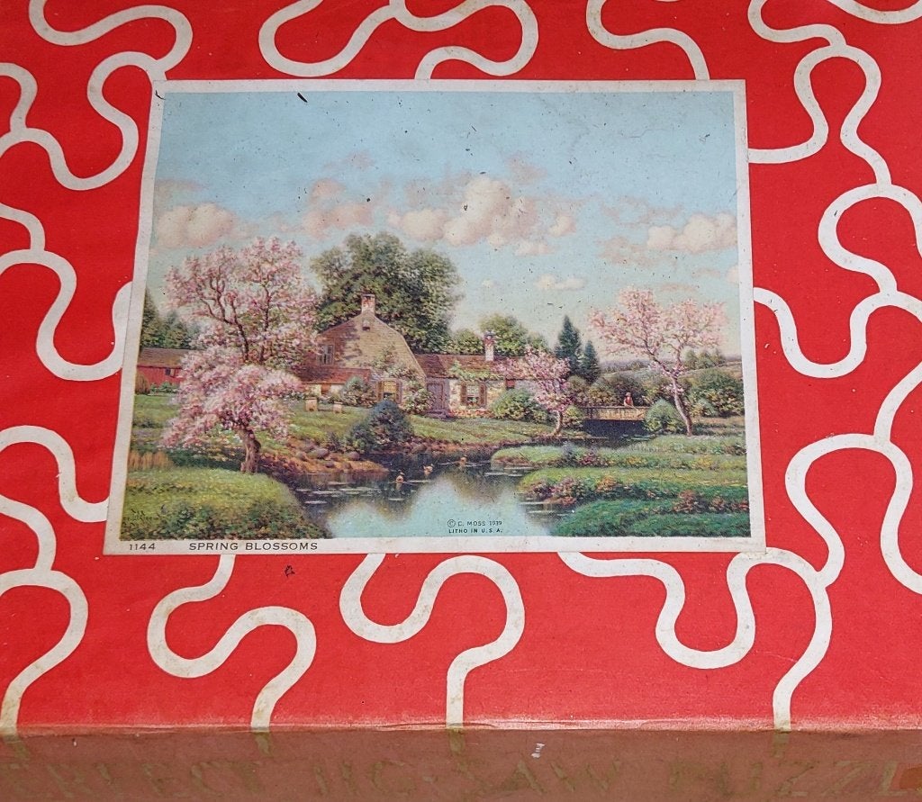 Puzzle américain vintage 1939 - Fleurs de printemps » Puzzle, Antiquités & Art, Enlèvement ou Envoi