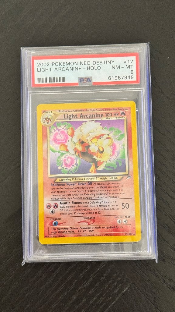 Light Arcanine PSA 8, Enlèvement ou Envoi