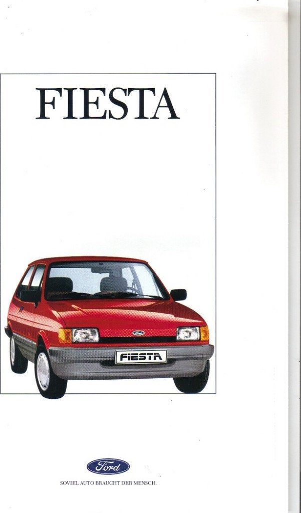 Ford Fiesta '84, brochure 6/1988 avec le XR2, Envoi, Comme neuf, Ford