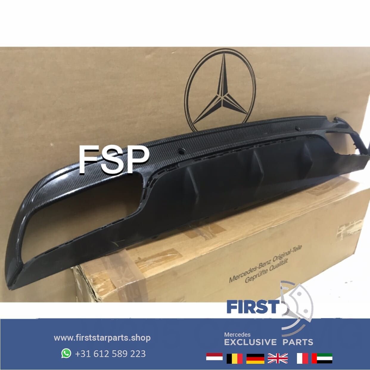 A2058854005 W205 C63 C63S AMG CARBON DIFFUSER Mercedes C KLA, Auto-onderdelen, Gebruikt, -, Ophalen of Verzenden, -