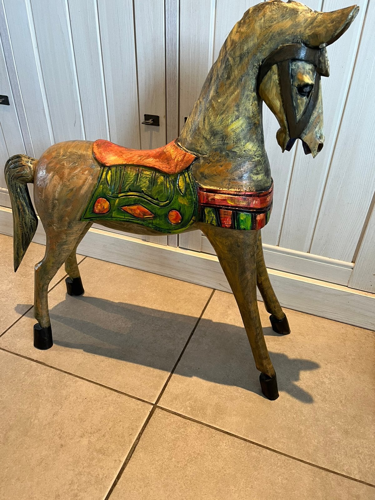 Vintage houten paard, Antiek en Kunst, Ophalen