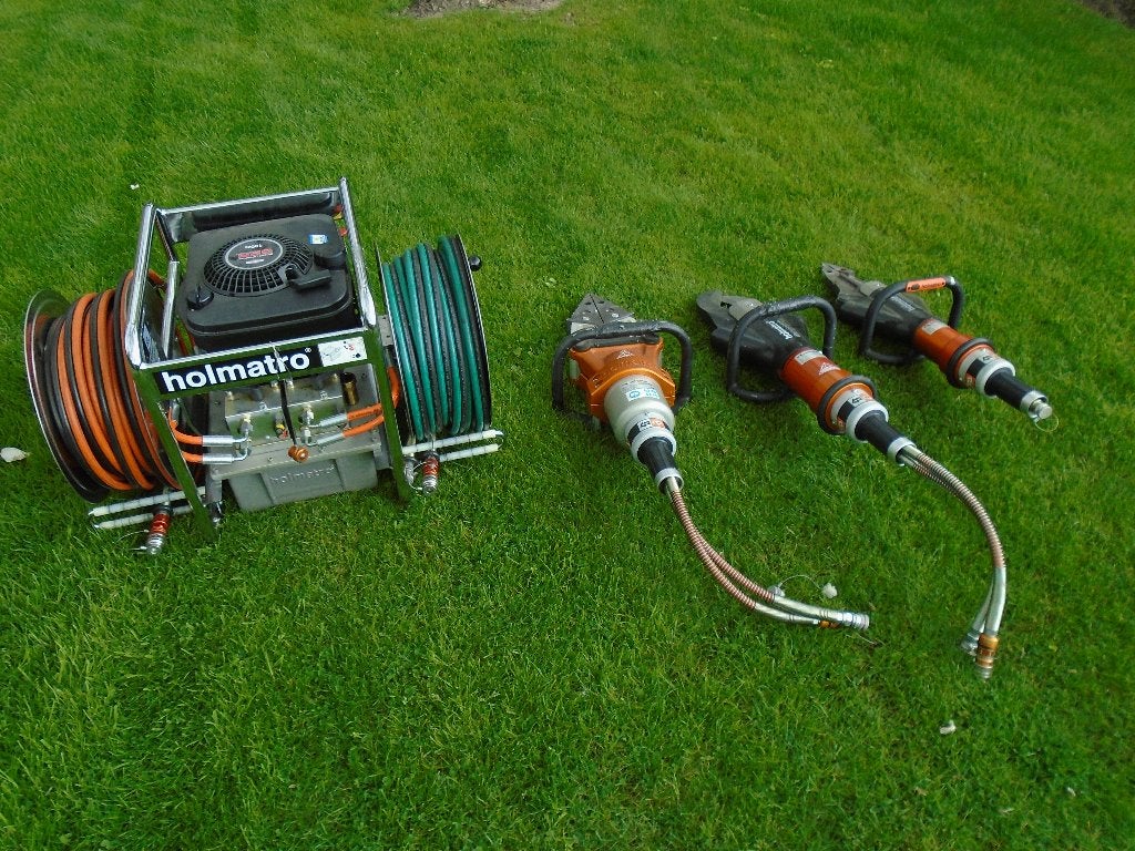 Gereedschap, hydrauliek pomp, spreider, knipper. Holmatro, Ophalen, Gebruikt, Overige typen