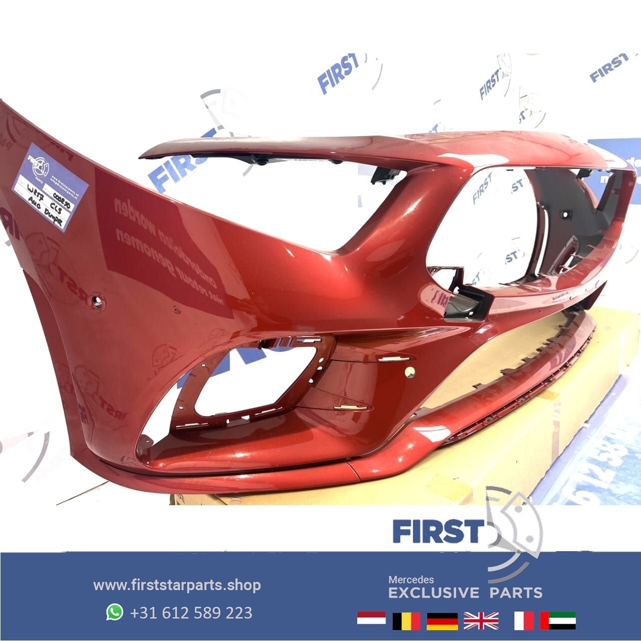 W257 BUMPER C257 CLS AMG Voorbumper 2018-2023 rood origineel, Autos : Pièces & Accessoires, Utilisé, -, Avant, -
