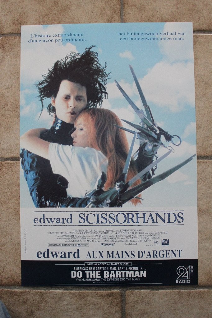 filmaffiche Johnny Depp Edward Scissorhands filmposter, Collections, Posters & Affiches, Enlèvement ou Envoi, Rectangulaire vertical