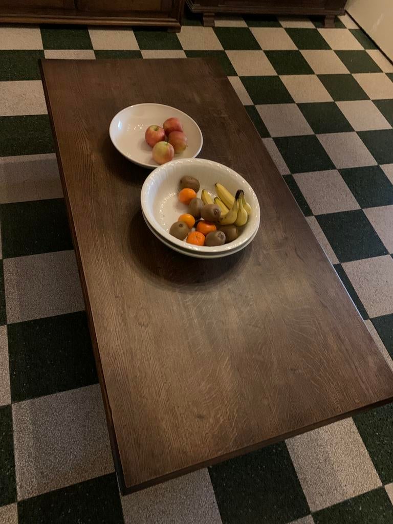 Salontafel eik met lade, Huis en Inrichting, Tafels | Salontafels, Ophalen, Gebruikt, Eikenhout, 50 tot 100 cm