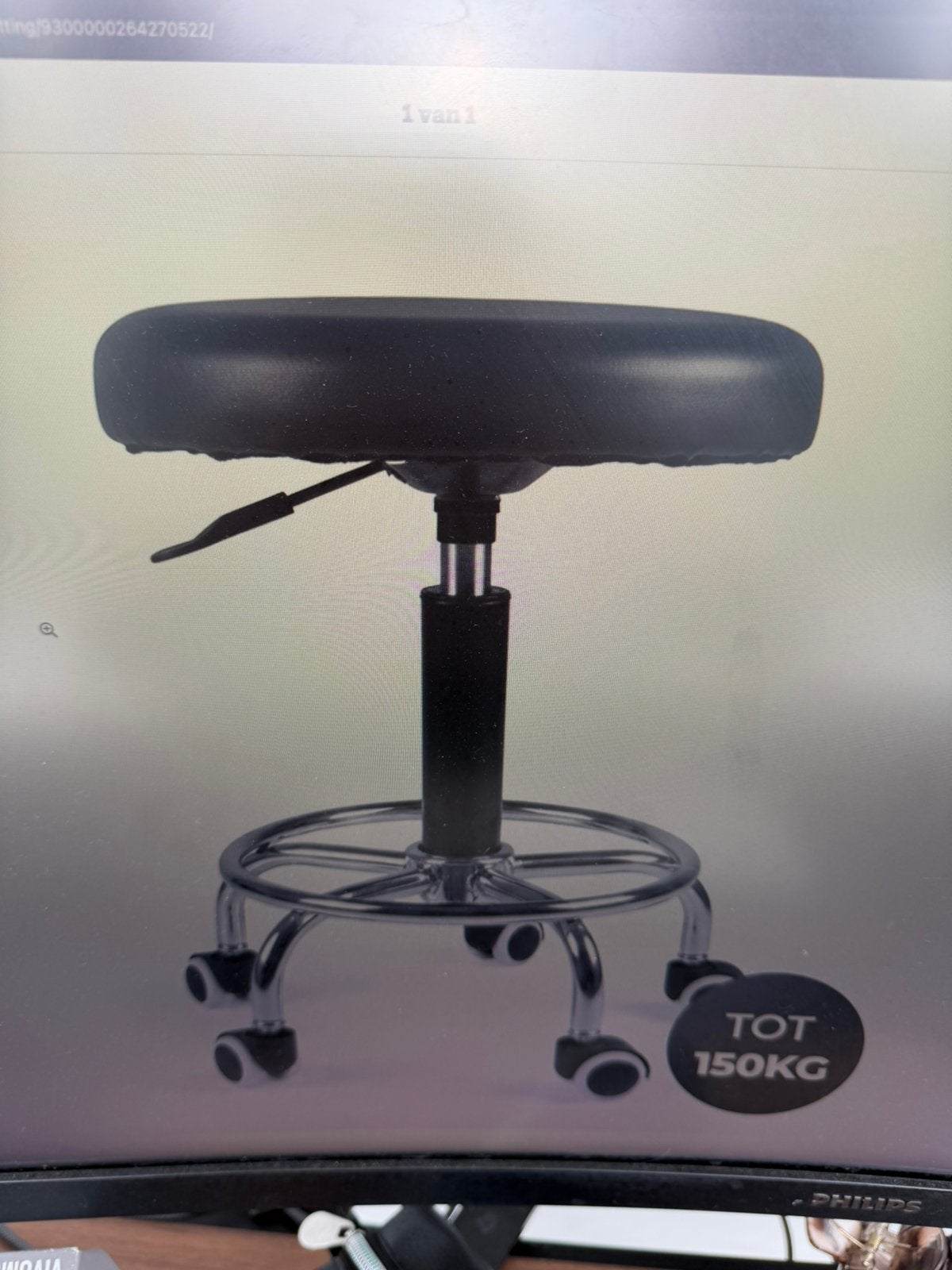 BeautyLush Kapperskruk / – Verstelbaar – Tot 150 kg, 1 tabouret, Enlèvement ou Envoi, Comme neuf, Cuir