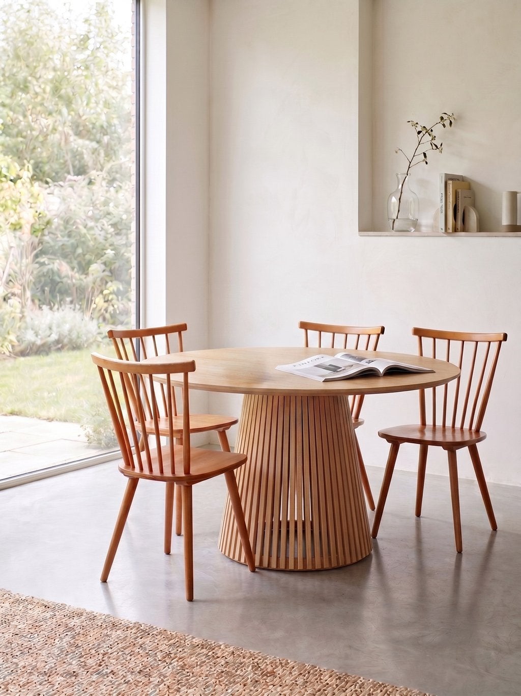 Vintage houten spijlenstoelen, Huis en Inrichting, Ophalen, Gebruikt