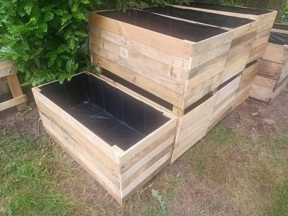 Grande Jardinière en bois, Jardin & Terrasse, Enlèvement, Comme neuf, Bois, Intérieur