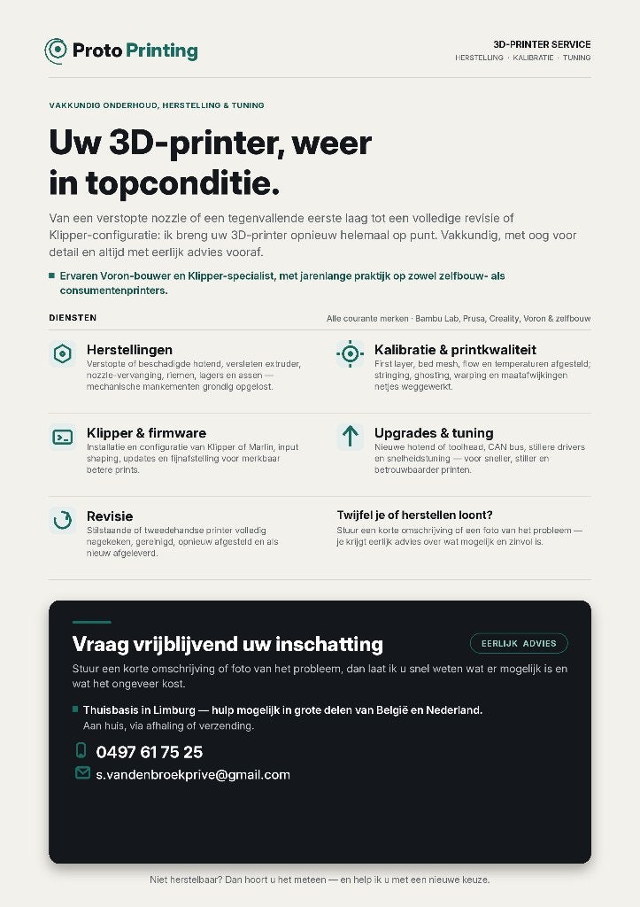 3D-printer problemen? Ik krijg hem weer aan het printen., Ophalen, Nieuw, Printeraccessoires