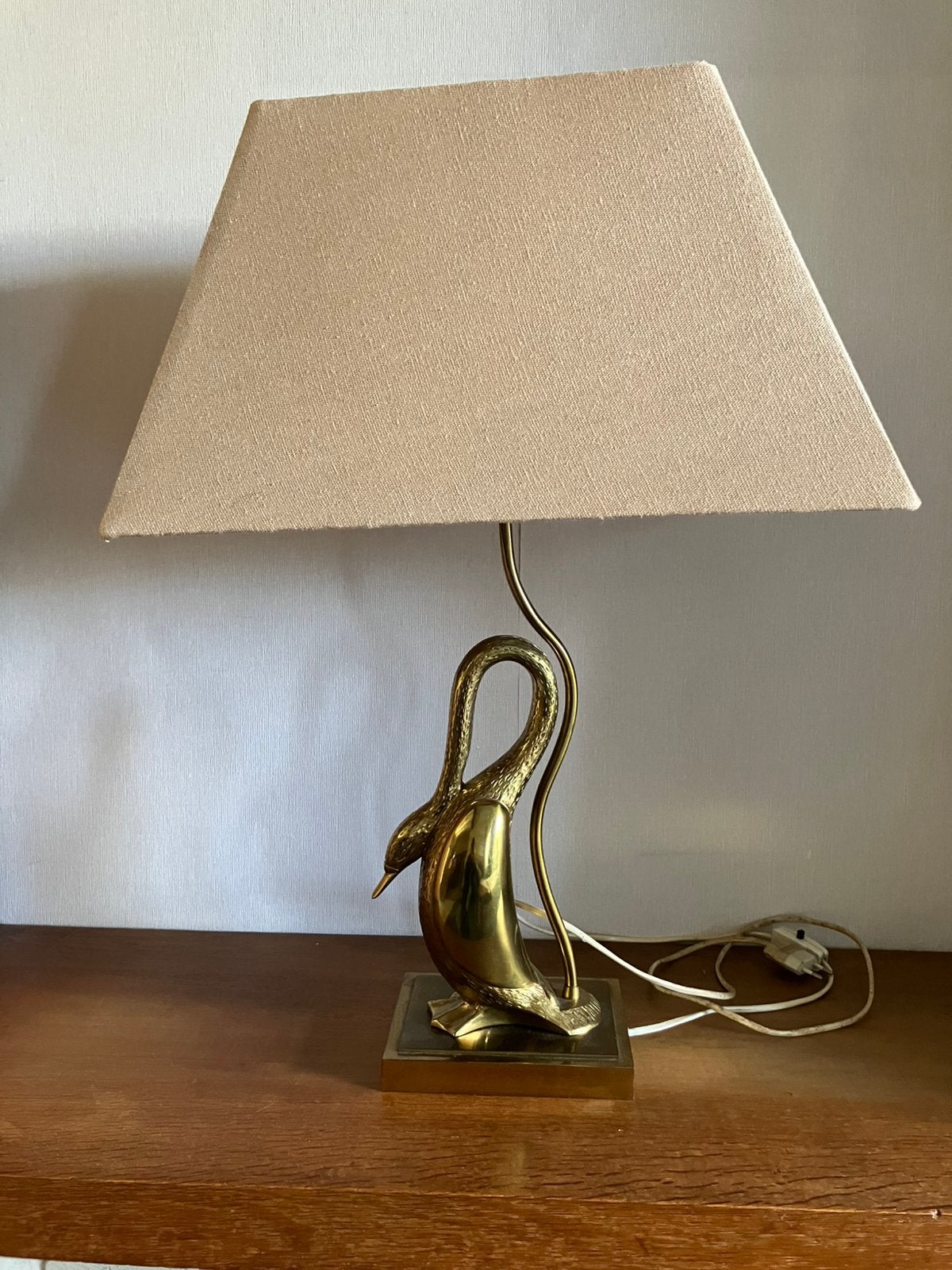 Vintage tafellamp, Goud, Ophalen, Zo goed als nieuw, Vintage