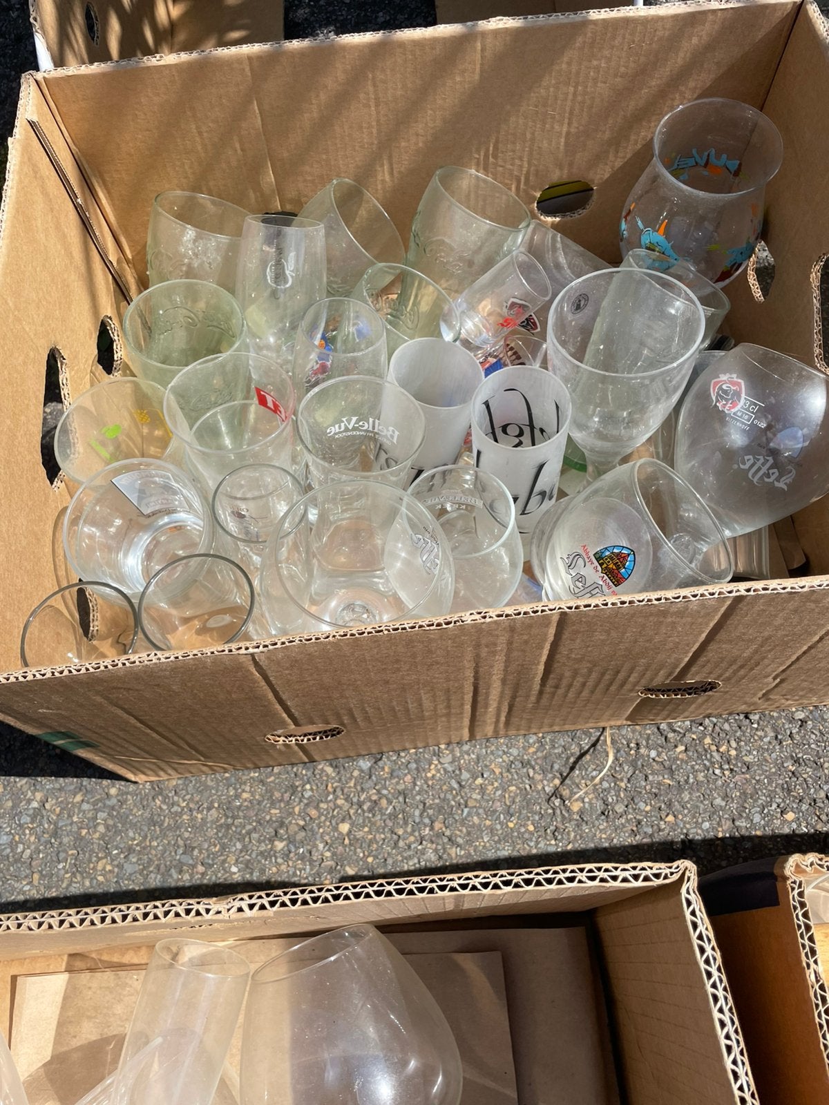 3 boites de verres a soda et bieres, Collections, Enlèvement