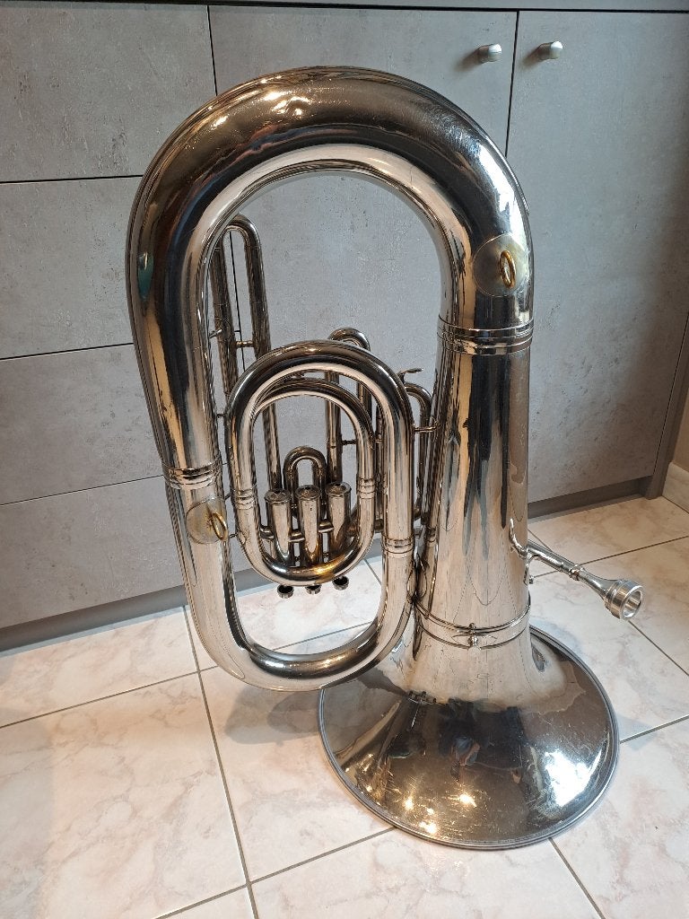 Mahillon Mib Tuba, Ophalen, Gebruikt, Es-tuba, Met koffer of draagtas
