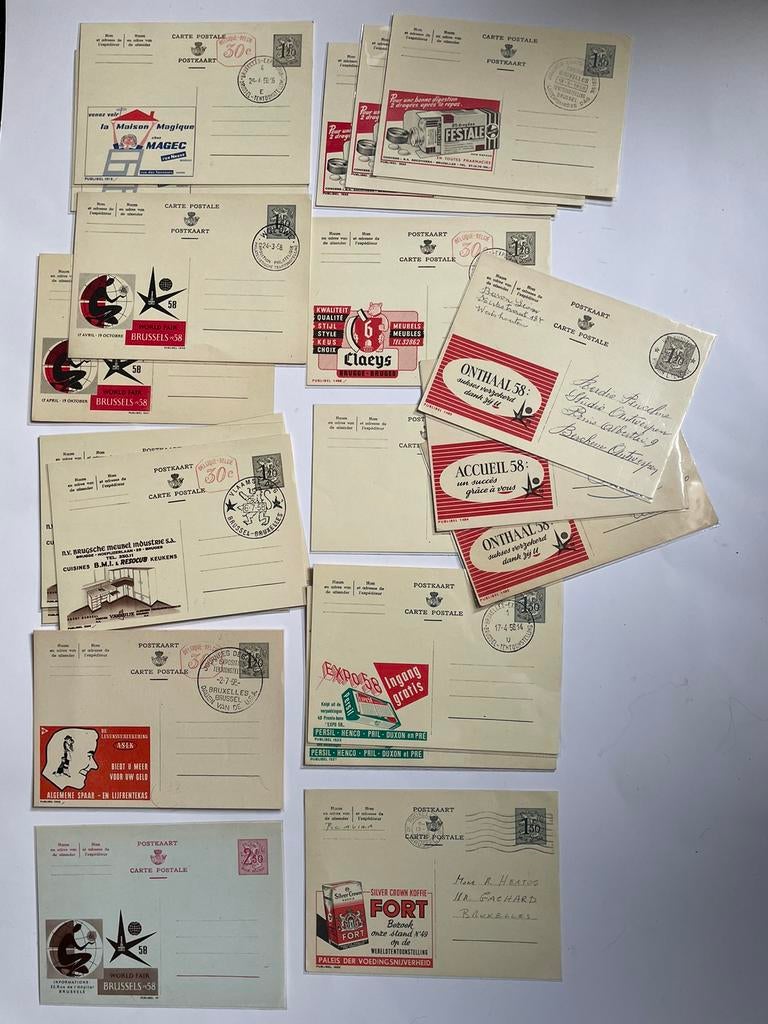 Lot enveloppe publicitaire expo 58, Enlèvement ou Envoi