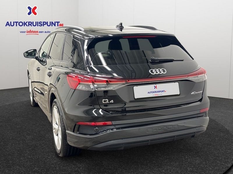 Audi Q4 e-tron 40 e-tron 77 kWh S-Line EXT., Auto's, Gebruikt, Euro 6, Zwart, Leder