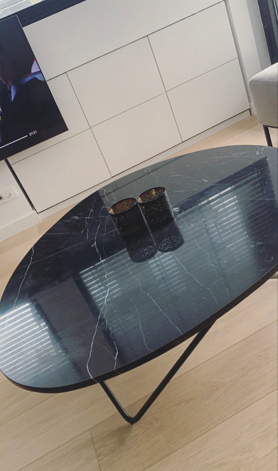 Furnified Salontafel marmer 120x100, Huis en Inrichting, Ophalen, Gebruikt, Overige materialen, 5 – 50