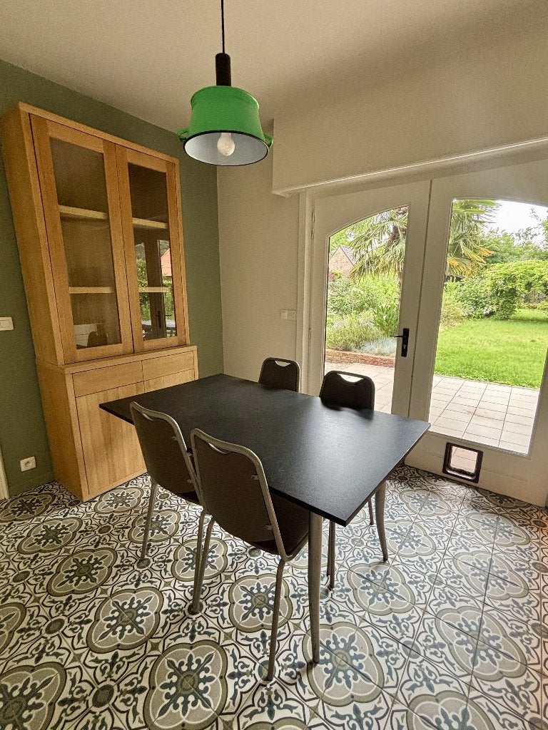 eettafel met stoelen, Huis en Inrichting, Tafels | Eettafels, Ophalen, Gebruikt, 50 tot 100 cm, Neutraal