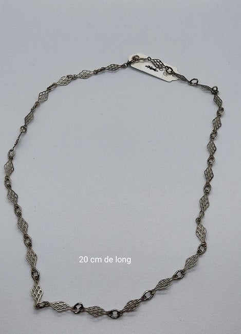 Halsketting van 925 zilver met mooie schakels, Ophalen of Verzenden, Nieuw, Zilver, Zilver