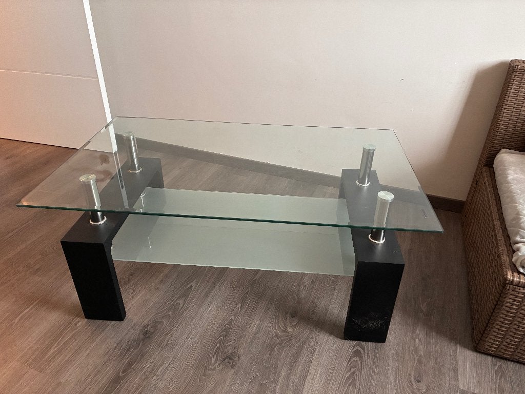 Salontafel, Maison & Meubles, Tables | Tables de salon, Moins de 50 cm, 50 à 100 cm, Comme neuf, Verre